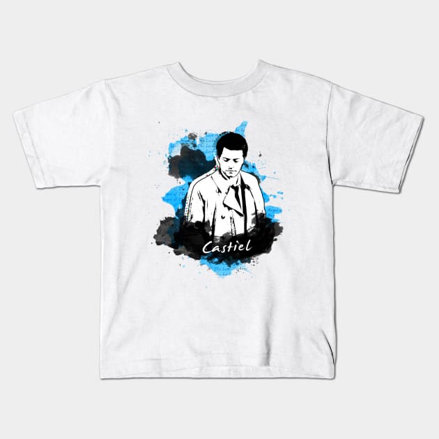 Castiel- Darkness & Deliverance Kids T-Shirt by SuperSamWallace